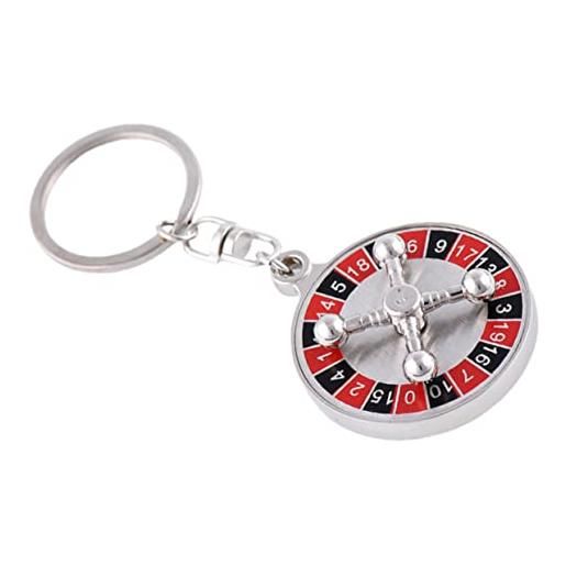 OFFSCH portachiavi mini roulette russa in metallo ornamento borse portafogli in metallo mini arredamento portachiavi adorabili arredamento chiave bene portafoglio russia bussola ruotare