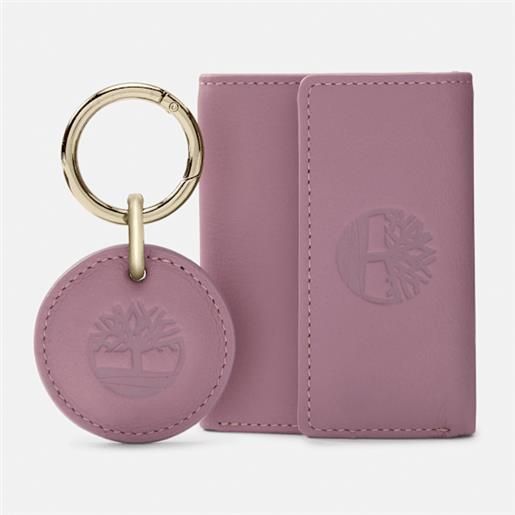 Timberland - set con portachiavi trifold rosa, rosa