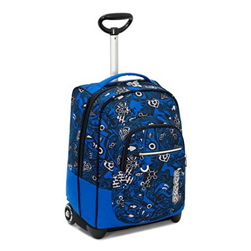 Seven trolley fit Seven noongar, blu, 35 lt, 2in1 zaino con sollevamento spallacci per uso trolley, scuola & viaggio