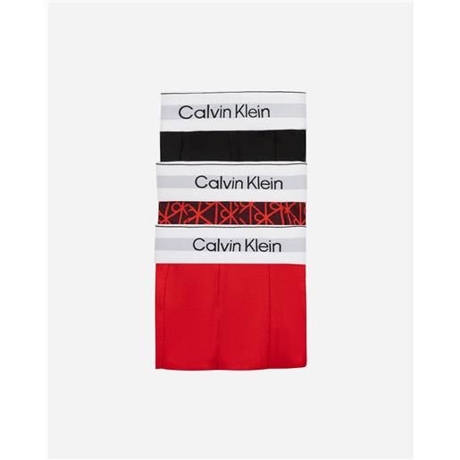 Calvin Klein Underwear 3pack boxer trunk low rise m - intimo - uomo - rosso
