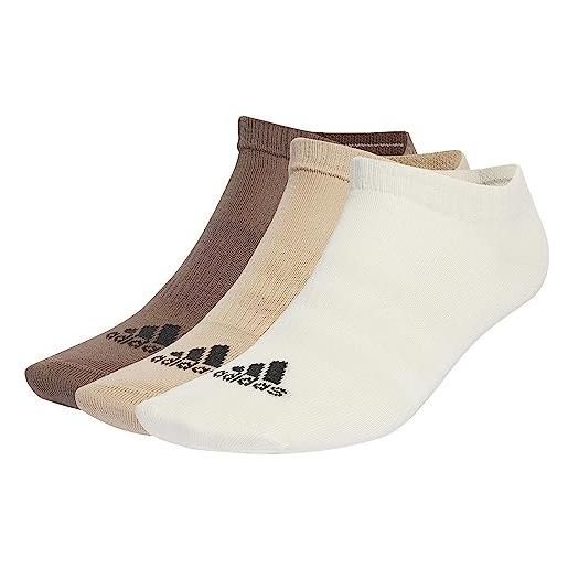 adidas thin and light sportswear low-cut socks 3 pairs, calzini bassi unisex - adulto, wonder white/magic beige/earth strata, 48-51