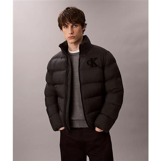 Calvin klein jeans piumino con monogramma black uomo