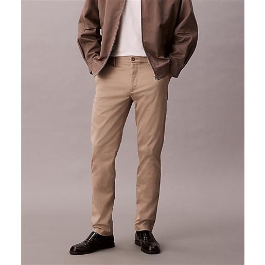 Calvin klein pantaloni slim in cotone elasticizzato uomo