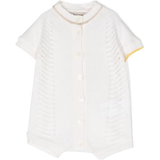 Gensami kids tutina con bottoni - bianco