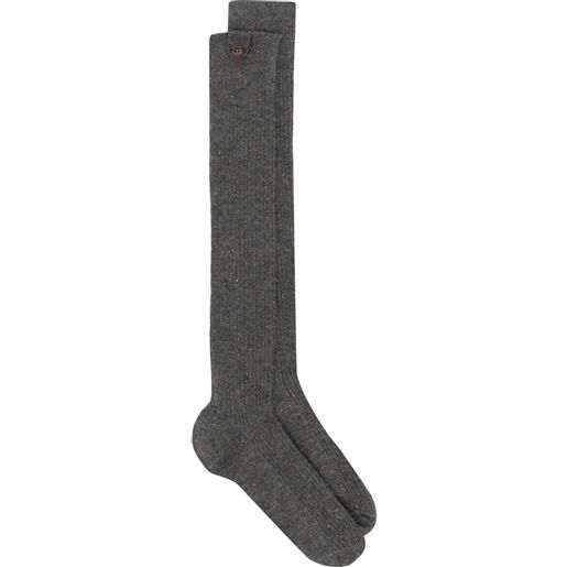 Brunello Cucinelli calzini con bottoni - grigio