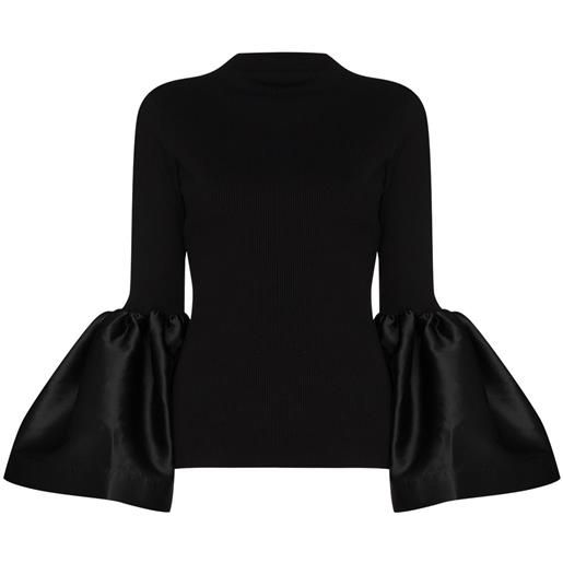 Marques'Almeida top con maniche a palloncino - nero