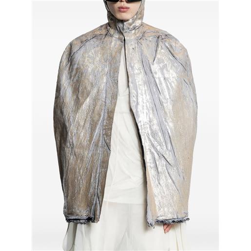 Rick Owens mantella con cappuccio - oro