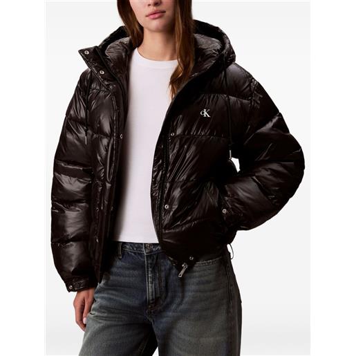 Calvin Klein Jeans giacca con cappuccio e logo - nero