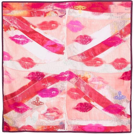 Vivienne Westwood foulard union jack kiss - rosa