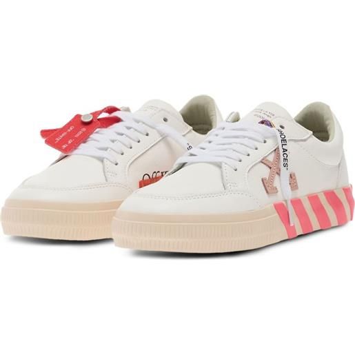 Off-White Kids sneakers vulcanized in pelle - bianco