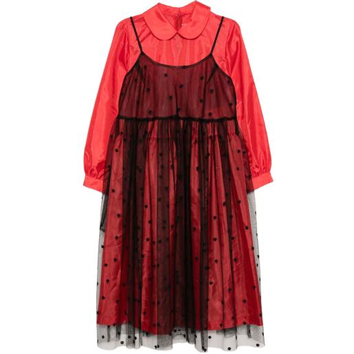 Comme Des Garçons Girl abito a doppio strato - rosso
