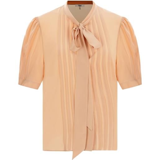 Chloé blusa lavallière - toni neutri