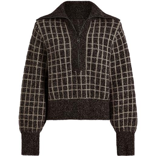 Varley maglione furley con mezza zip - grigio