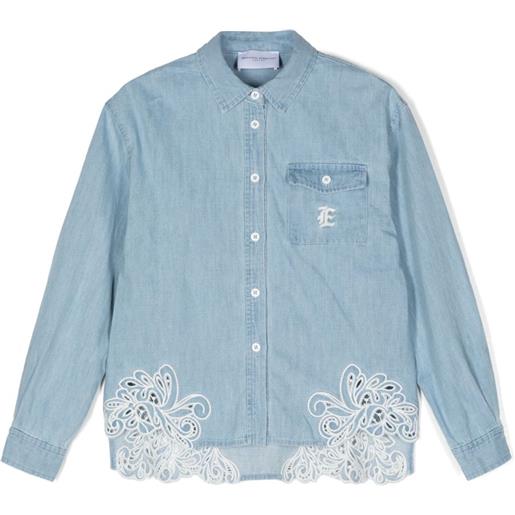 Ermanno Scervino Junior camicia denim - blu
