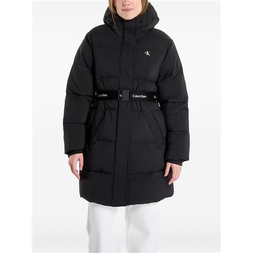 Calvin Klein Jeans cappotto con cintura - nero