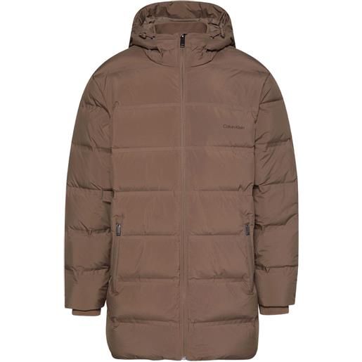 Calvin Klein cappotto imbottito con cappuccio - marrone