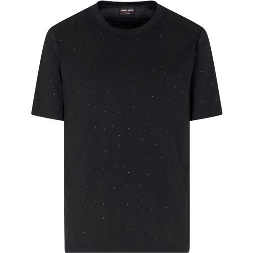 Giorgio Armani t-shirt con strass - nero