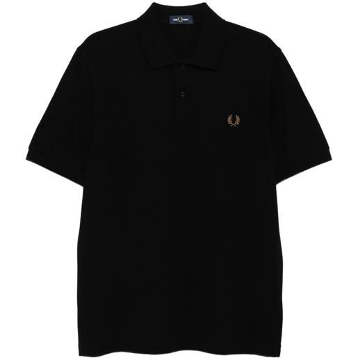 Fred Perry polo con logo ricamato - nero