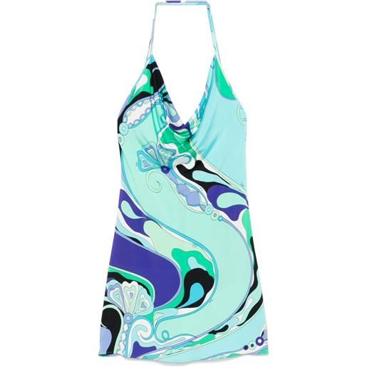 PUCCI abito corto con stampa - verde