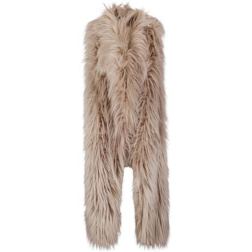 BB Couture cappotto senza maniche in pelliccia sintetica - toni neutri