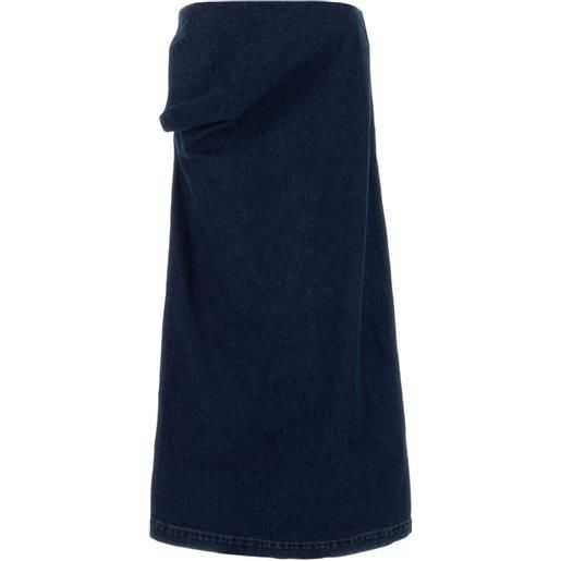 Magda Butrym gonna midi con tasche - blu