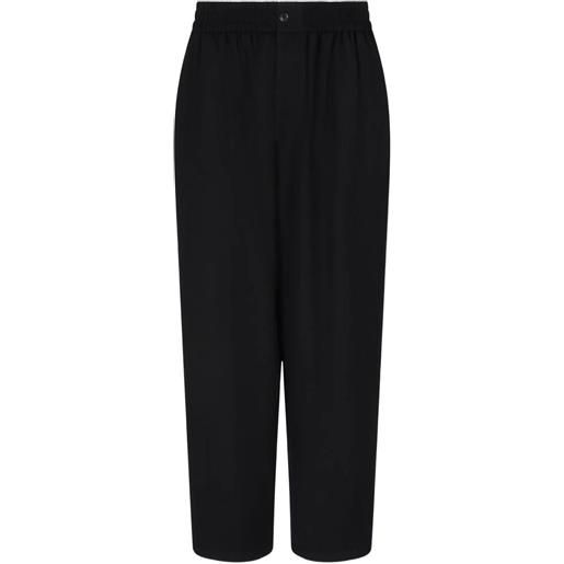 Giorgio Armani pantaloni sartoriali con pieghe - nero