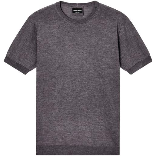 Giorgio Armani maglione a maniche corte - grigio