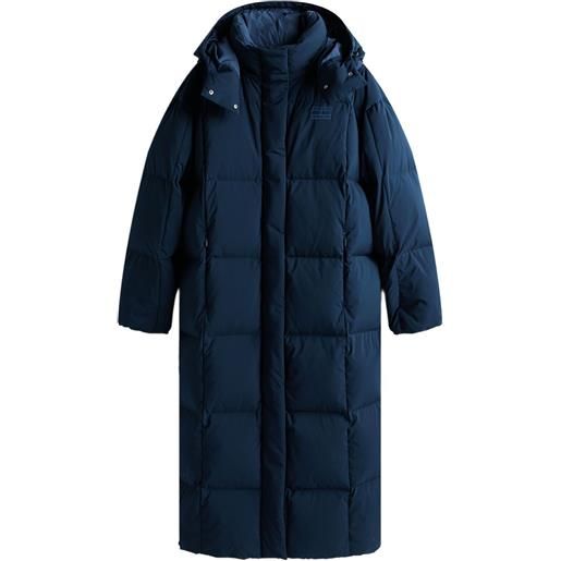Tommy Jeans piumino lungo con cappuccio - blu