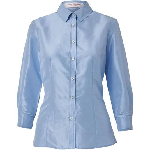 Carolina Herrera camicia in taffettà - blu
