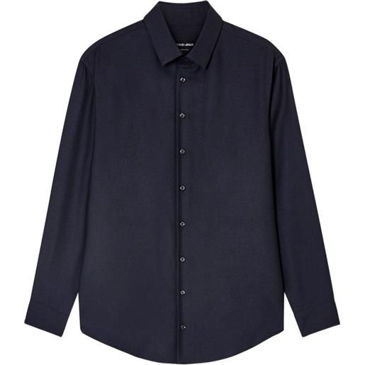 Giorgio Armani polo in misto cashmere - blu