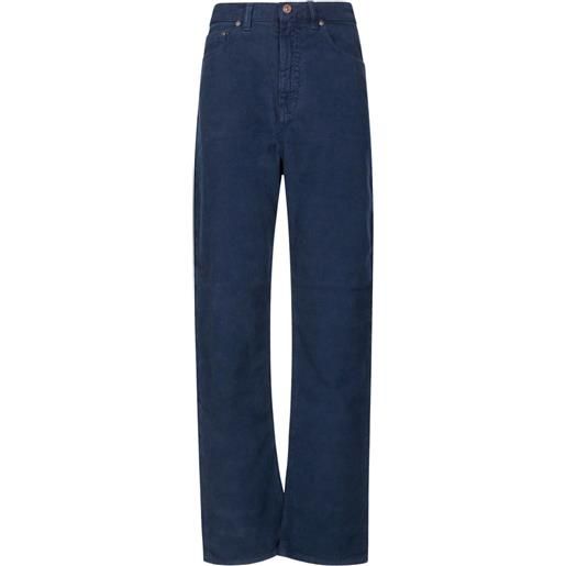 Victoria Beckham jeans a coste con applicazione - blu