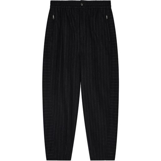 Giorgio Armani pantaloni affusolati gessati - nero