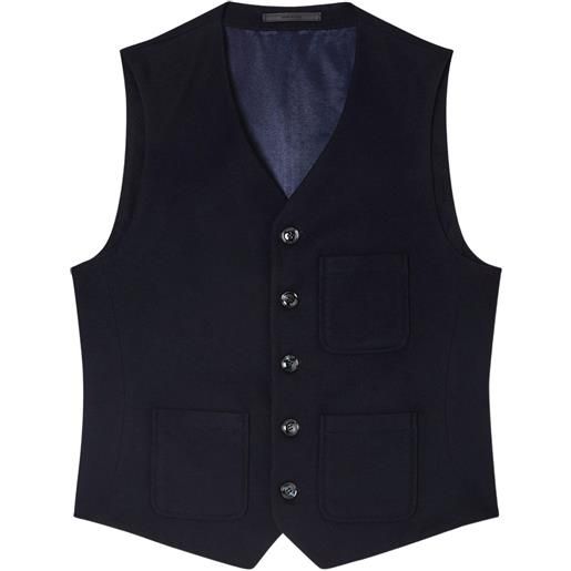 Giorgio Armani gilet con bottoni e scollo a v - blu