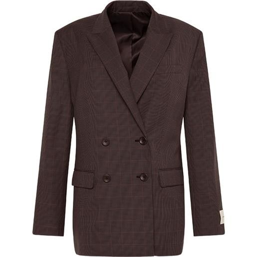 Calvin Klein giacca doppiopetto con motivo pied-de-poule - grigio