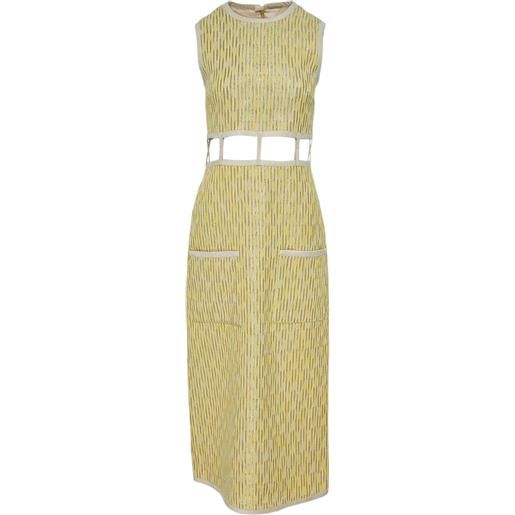Alexis abito midi renee con dettaglio cut-out - oro
