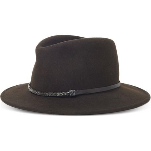 Peserico fedora con decorazione - marrone