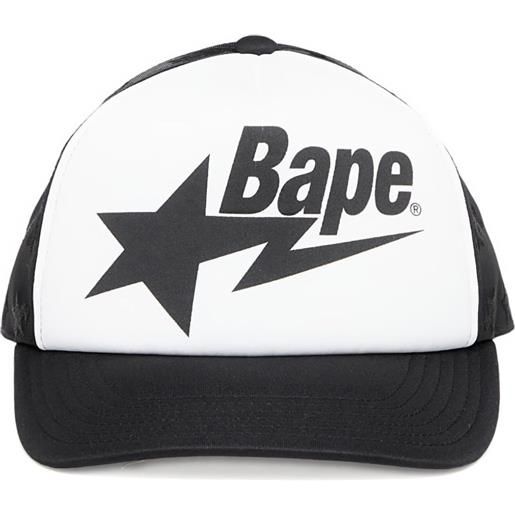 A BATHING APE® cappello da baseball in rete con stella - nero