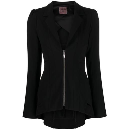 Jean Paul Gaultier giacca con zip - nero