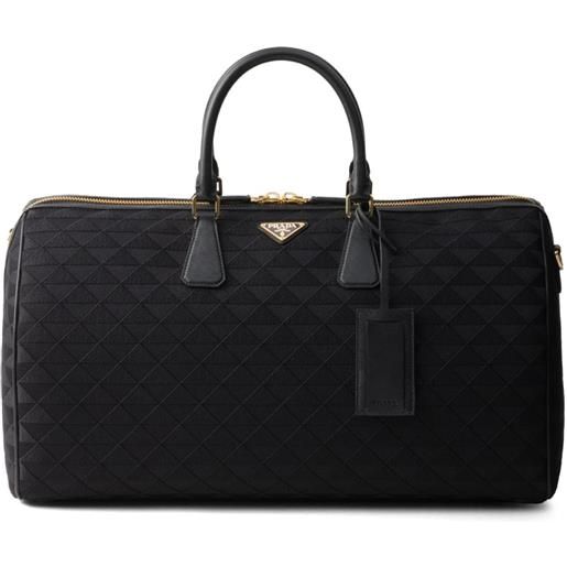 Prada borsone con ricamo - nero