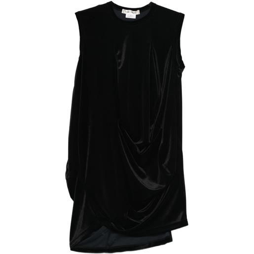 Comme Des Garçons top drappeggiato - nero