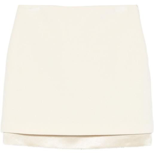 Jil Sander minigonna a strati - toni neutri