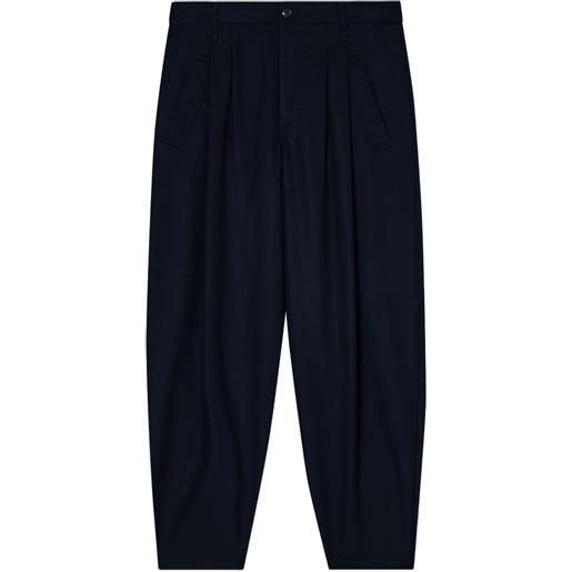 Giorgio Armani pantaloni affusolati con pieghe - blu