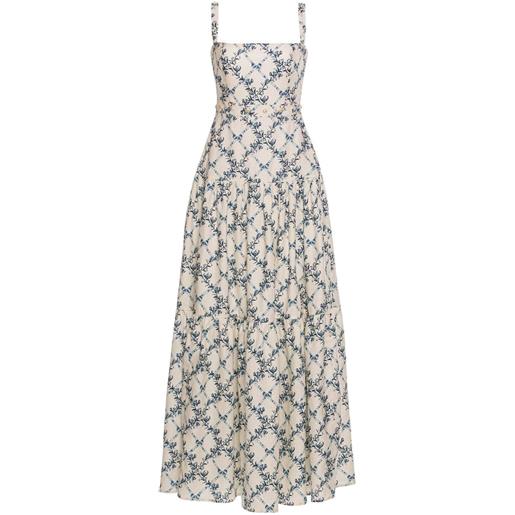 Agua By Agua Bendita abito lungo lima gloriosa a fiori - toni neutri