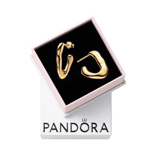 PANDORA essence orecchini a cerchio placcati in oro 14k