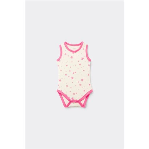 Tezenis body bebè spalla larga in 100% cotone stampato rosa