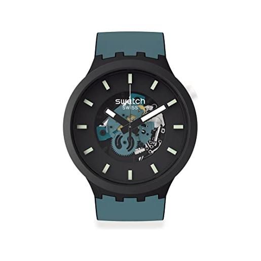 Swatch analogico sb03b107, turchese, cinturino, turchese, cinghia