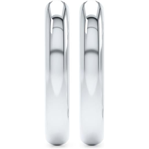 LOEV orecchini a cerchio allday in oro bianco riciclato 14kt - argento