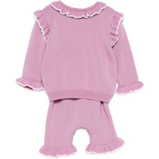 Little Bear tuta sportiva con ruches - viola