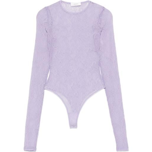 WARDROBE.NYC body con maniche lunghe - viola