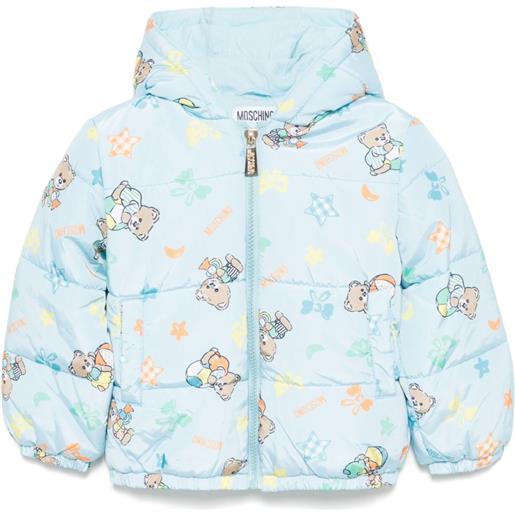 Moschino Kids piumino con stampa grafica - blu
